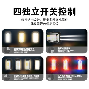 ไฟทำงานพลังงานแสงอาทิตย์ ชาร์จผ่าน USB ไฟ LED สำหรับตั้งแคมป์กลางแจ้ง ใช้งานได้ยาวนาน ไฟฉุกเฉินสำหรับเต็นท์ - Product Image 4