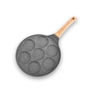 Hot Selling Home <strong>Cooking</strong> High Quality Mini Egg Fry <strong>Cake</strong> <strong>Pan</strong> 7 Holes Aluminum Alloy Smile Shape Nonstick Coating Cast Iron Bottom - Product Image 4