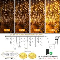 220V 3M/4M/5M Décor LED Rideau Glaçon De Noël Fée Guirlande Lumineuse plug in Vacances Fête De Mariage En Plein Air Guirlande