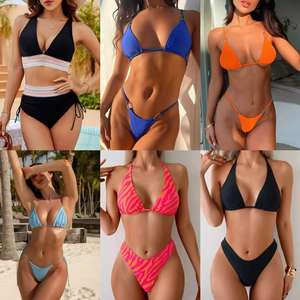 Bikinis <span class=keywords><strong>de</strong></span> Doble Cara en Oferta, Bikinis para Mujer al por Mayor, Bikini <span class=keywords><strong>de</strong></span> Lujo con Pedrería, Conjunto <span class=keywords><strong>de</strong></span> Bikini <span class=keywords><strong>de</strong></span> Hilo - Product Image 2