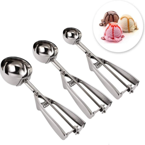 Eco-Friendly Cookie for <b>Baking</b> 3Pcs Stainless Steel Ice Cream Scoop Set - Product Image 4
