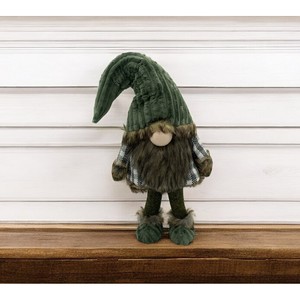 HMS 30 \ "tessuto verde scuro di natale da tavolo scultura elegante gnomo ornamento in piedi per decorazioni di festa - Product Image 1