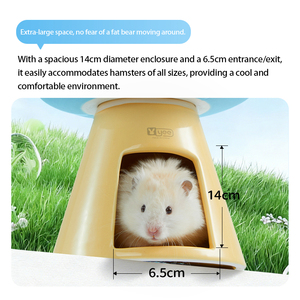 <span class=keywords><strong>Yee</strong></span> Hamster - <span class=keywords><strong>Casa</strong></span> de Verano Grande de Cerámica con Caja de Hielo para Hámsteres Sirios, Enanos y Mascotas Pequeñas - Product Image 4