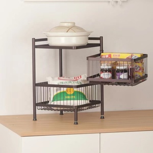 Est To Use 5 Tier TI ulti-funcional loor rolrolley 360 egegree ototion ititchen helf ruruit eegetable tortorage ACK - Product Image 5