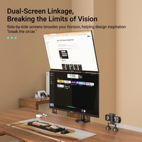Support de bureau vertical pour deux moniteurs empilés, support vertical pour double écran de 17 à 32 pouces, capacité de 9 kg pour chaque moniteur