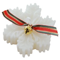 Bougie en cire de soja parfumée aux fruits, motif flocon de neige de Noël, cadeau souvenir, bougie créative fabriquée à la machine, cire parfumée décorative