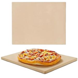 Pierre à pizza rectangulaire en cordiérite robuste, résistante aux chocs thermiques, 15 x 12 pouces, pour four et grill, vente en gros - Product Image 1