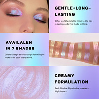 Fard à paupières liquide caméléon duochrome longue tenue, haute brillance, effet optique chatoyant, maquillage liquide super scintillant, vente en gros