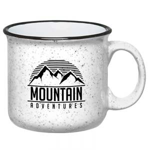 Alta calidad al por mayor promocional barato logotipo personalizado 13oz personalizado paquete a granel moteado Camping té cerámica fogata taza - Product Image 1