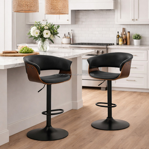 Nuovo Design Personalizzato di Sedie da Bar Moderne in Stile Europeo e Nordico, con Gambe in Metallo e Seduta Girevole, per Casa, Ufficio e Hotel - Product Image 1