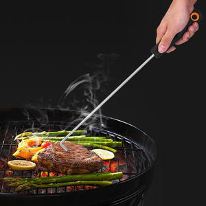 Juego de Barbacoa Profesional FYBQ de 3 Piezas de Acero Inoxidable, Accesorios para Parrilla al Aire Libre, Pinzas de Madera Resistentes al Calor, <span class=keywords><strong>Cuchillos</strong></span>, Herramientas de Limpieza - Product Image 4