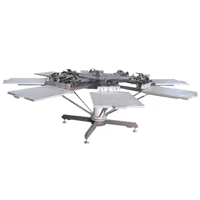 Manual 12 Color 12 Station Rotary Screen Printing Machine $ Custom T-shirt Bag Screen Printer