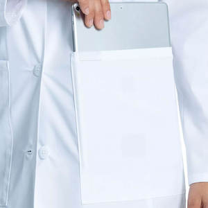 เสื้อโค้ทแล็ปโพลีเอสเตอร์สำหรับผู้ชายและผู้หญิงแขนยาวสีขาวใส่ได้ทั้งชายและหญิงผลิตจากผ้าโพลีเอสเตอร์คุณภาพสูงในสไตล์ที่เป็นเอกลักษณ์ - Product Image 2