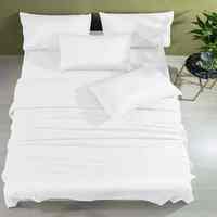 Haute qualité Premium 1800 fils fils drap de lit hôtel blanc écologique confortable 100% ensembles de draps en bambou