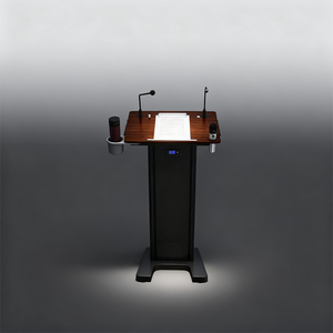 כיתה חכמה עץ פודיום הכנסייה rostrum דיגיטלית עם מיקרופון אינטראקטיבי - Product Image 4