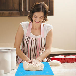 แผ่นรองอบซิลิโคนปลอดสาร BPA ไม่ติดกระทะ สำหรับรีดแป้งทำขนม <span class=keywords><strong>พาย</strong></span> พร้อมขีดบอกขนาด - Product Image 4