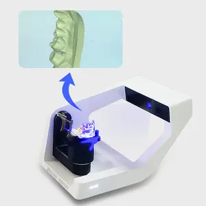 Exocad Pemindai Dental Sinar Biru Digital, Pemindai Dental 3d Desktop CAD CAM Di Lab Putih/Hitam