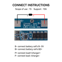 Carte de protection de circuit BMS PCM LWS 1S 5A 10A pour batteries Li-ion LiFePO4 8A 10A BMS pour batteries 18650 32650