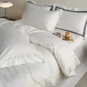 Espace blanc sommeil sain couette housse de couette ensemble linge de lit couette ensemble hôtel ensemble de literie