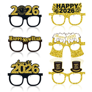 Gafas <span class=keywords><strong>de</strong></span> Papel para Fotos <span class=keywords><strong>de</strong></span> Año Nuevo 2026, Accesorios para Fotomatón <span class=keywords><strong>de</strong></span> Navidad, Gafas <span class=keywords><strong>de</strong></span> Papel para Fiesta <span class=keywords><strong>de</strong></span> Nochevieja, Artículos para el Hogar, Regalos - Product Image 2