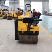 Rouleau compresseur vibratoire manuel pour piétons, rouleau compacteur à double tambour de 0,5 tonne, vente directe d'usine