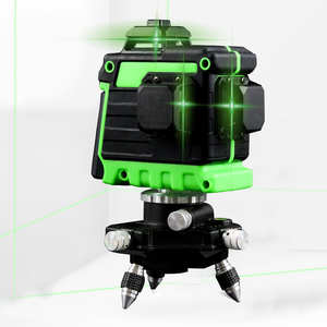 Niveau laser 3D sans fil AGL11 12 lignes 360° auto-nivelant, puissant faisceau vert industriel 360° °   Horizontal Vertical Comprend un trépied - Product Image 4