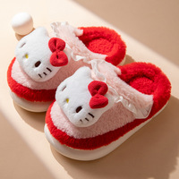 2022 en Stock enfants pantoufles en peluche Kuromi mélodie cannelle Pom Pom Purin mignon Kawaii enfants pantoufles en peluche