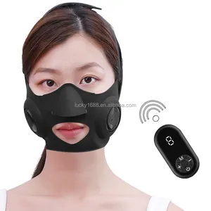 Portátil ems vibração facial massageador v-linha levantar cinto duplo queixo remoção rosto emagrecimento dispositivo