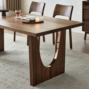 Table à manger en bois massif personnalisable épaissie grande <span class=keywords><strong>planche</strong></span> pour hôtel appartement villa-table à thé pour restaurant ou usage domestique - Product Image 6