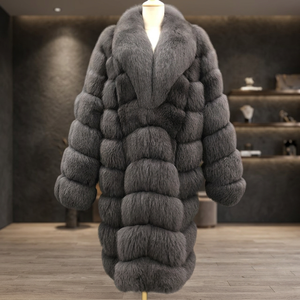 Veste en fourrure de renard véritable épaisse et chaude, réversible, imperméable, grande taille pour homme, OEM - Product Image 3