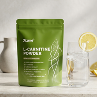 Sachet d'emballage alimentaire refermable à fermeture éclair, imprimé en héliogravure, mat, recyclable, pour suppléments, poudre de L-Carnitine
