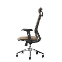 Nouvelle chaise de bureau ergonomique de luxe en PU pour PDG, directeur, avec dossier haut et pivotant