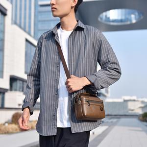 Vintage Style Casual Men's PU Leather Crossbody <strong>Messenger</strong> Bag <strong>with</strong> <strong>Shoulder</strong> <strong>Strap</strong> for Men Women Business Daily Use - Product Image 3