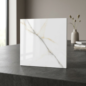 Aramani Mellow Marble Look Polished Porcelain Floor Tiles 600x600mm White Glazed Ceramic - Product Image 5
