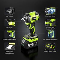 Llave de Impacto Profesional para Bricolaje, 21V, 1/2 Pulgada, 800Nm, Motor sin Escobillas, Cuerpo Totalmente Metálico, CE OEM para Distribuidores