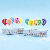 Bougies d'anniversaire numérotées 0-9, sans fumée, colorées, pour gâteau, personnalisables, imprimables, ballons, décoration de fête du Nouvel An pour la maison