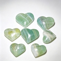 Prix d'usine Produits de guérison spirituelle Artisanat en cristal naturel Calcite aqua Calcite des Caraïbes Pierre en forme de cœur pour la décoration intérieure et les cadeaux