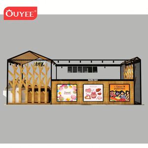 Modern Ice Cream Frozen Yogurt Topping <b>bar</b> Plywood Bubble Tea Candy Sushi Kiosk for Sale - Product Image 3