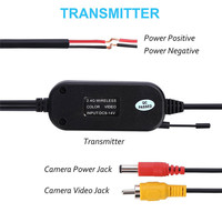 Émetteur-récepteur vidéo RCA sans fil 2.4G pour caméra de recul de voiture, moniteur LCD DVD de parc, écran de caméra de recul