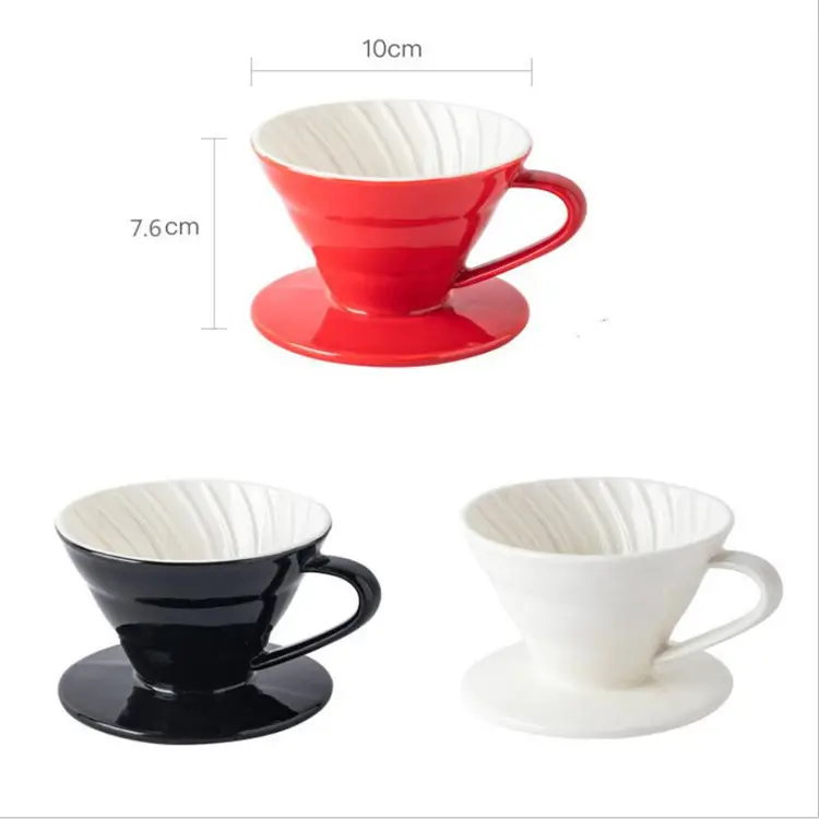 Tazza di filtro da caffè in ceramica con pugno a mano conico per uso domestico creativo caldo Bone China tazza in ceramica caffè caffè set da tè tazza