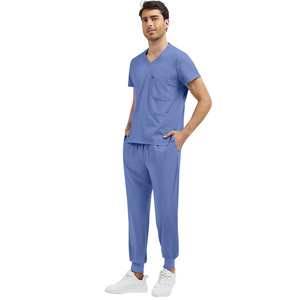 Conjuntos de Uniformes Médicos Unisex con Logotipo Personalizado 42304, Tela Twill con Mezcla de Spandex, para Uso en Hospitales, Enfermeras y Doctores, Parte Superior e Inferior con Bolsillos - Product Image 5