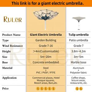 Grand <span class=keywords><strong>parasol</strong></span> commercial de parc de station de vacances d'hôtel allumant le parapluie électrique géant extérieur de refroidissement - Product Image 2