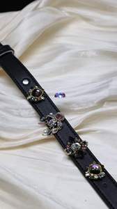 Nieuwe afneembare en vervangbare luxe lederen hondenhalsband met accessoires, aanpasbare hondenhalsband, huisdierbenodigdheden - Product Image 3