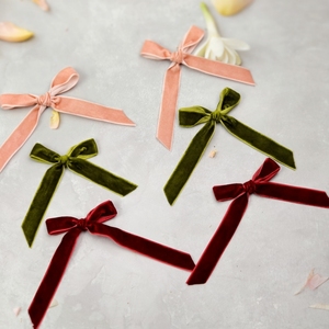 Factory Stocked Single Faced Velvet <b>Ribbon</b> <b>Bows</b> Solid Color Gift Packaging Velvet <b>Ribbon</b> <b>Bows</b> Velvet <b>Ribbon</b> - Product Image 6