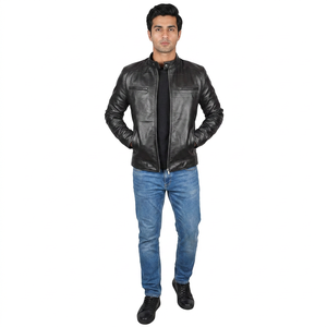 Unisex Arrival Custom Color High Quality Genuine <b>Leather</b> <b>Jacket</b> for <b>Men</b> XL Size Winter <b>Jacket</b> with Down <b>jacket</b> for <b>men</b> - Product Image 1