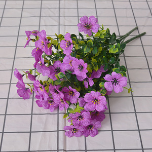 Huaxi Handicrafts Fleurs Artificielles Eucalyptus Violet Soie Décoration Intérieure Extérieure Plante en Plastique Haute Simulation - Product Image 4