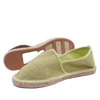 Dernières tendances en matière de chaussures plates décontractées en toile pour femmes, en gros, à prix avantageux, avec semelle en chanvre naturel, espadrilles en jute