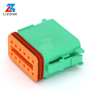 Conector de Alimentación y Señal LIZONE DT06-12SC de 12 Pines, Serie <span class=keywords><strong>DT</strong></span>, Hembra, <span class=keywords><strong>Verde</strong></span>, Automotriz, Impermeable IP67, Sellado - Product Image 2