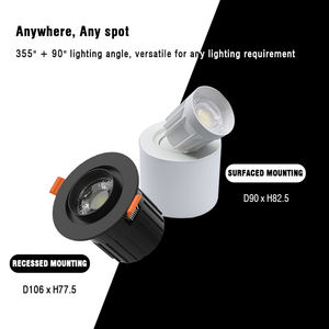 Plafonnier LED encastré moderne à intensité variable pour hôtel avec <span class=keywords><strong>spot</strong></span> orientable, garantie 2 ans, IRC 92 - Product Image 3