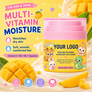 Crème hydratante quotidienne pour adolescents, adoucit la peau, renforce la barrière cutanée, légère, non irritante, enrichie en vitamine E. - Product Image 1